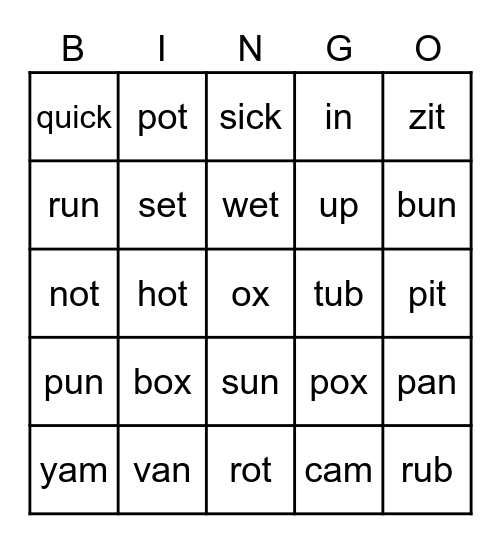 Pete's Bizzare Bingo Card