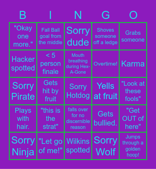 Lexd Fall Guys BINGO! Bingo Card