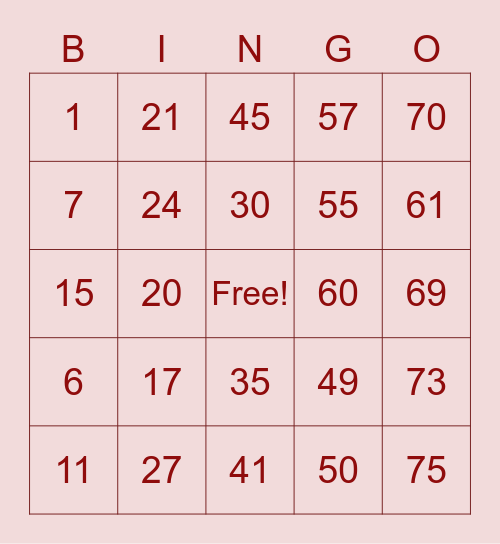 Eunbi Bingo Card