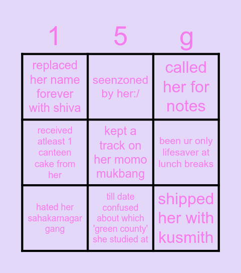 hApPy sHiVa dAy Bingo Card