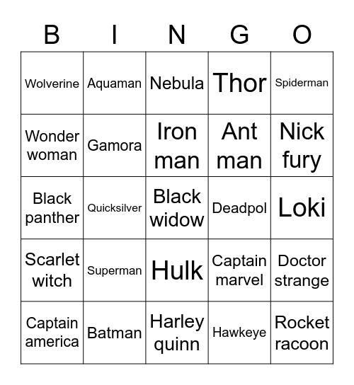 Bingo Card
