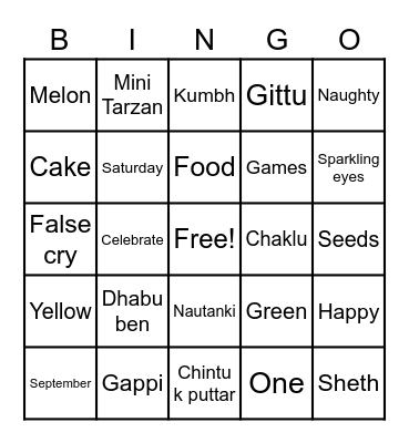 One In A Melon Bingo Card