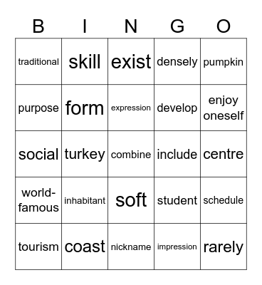 USA Bingo Card