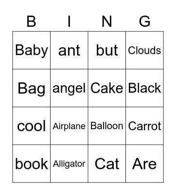 ABC Bingo Card