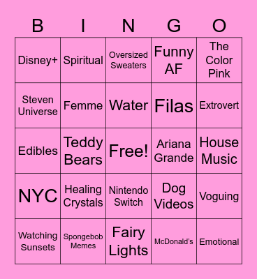 How Eevee Are You? Bingo Card