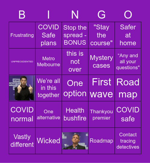 Dan's Road Map Presser Bingo Card