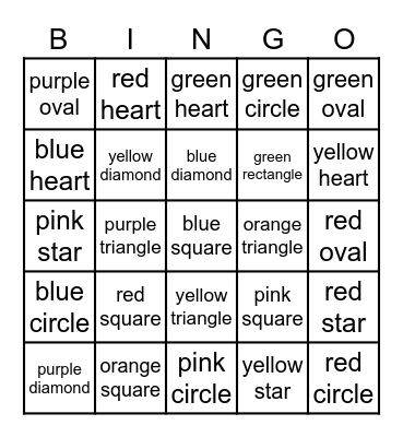 color-shapes Bingo Card