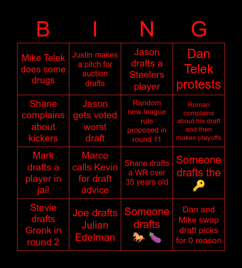 LPS BINGO Card