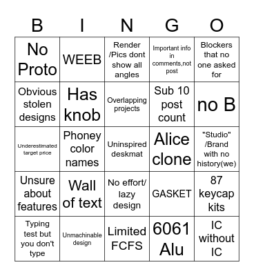 GB Reviews Sept 6 Bingo Card