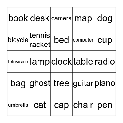 Is there a/an ~ in your house? Bingo Card