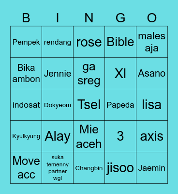 Nono Bingo Card
