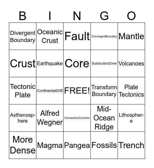 BINGO!!!  Bingo Card