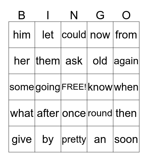 Sight Words: List 6 Bingo Card