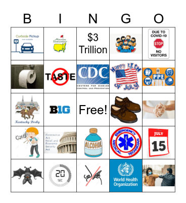 COVID 19 Bingo Card