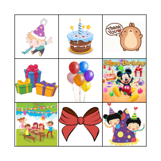 Happy birthday! Bingo Card