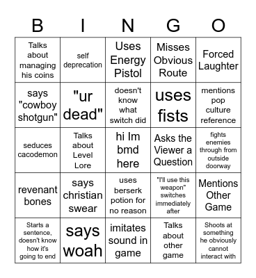 Cointus Bingo Card