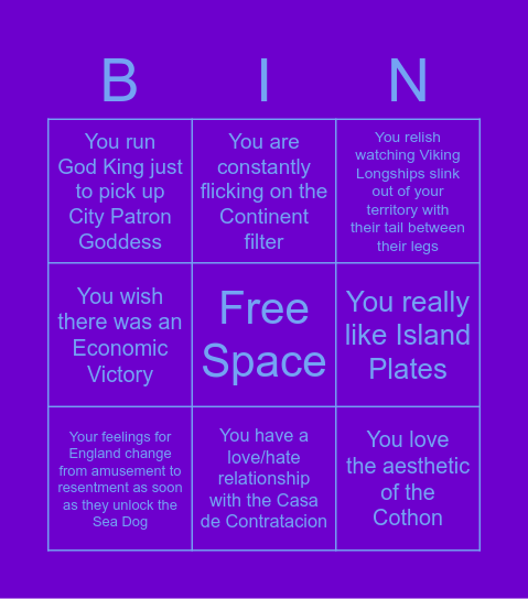 Phoenicia Main Bingo Card