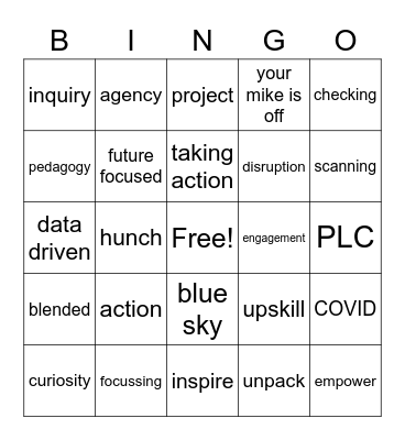 "A-team" meeting Bingo Card