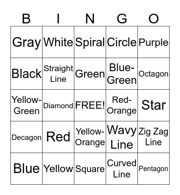 Art Concepts Bingo Card