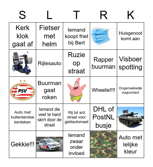 Het Sletrickse Keukenraambingodrankspel Bingo Card