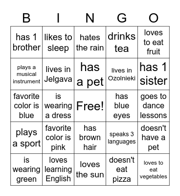 WHO... Bingo Card