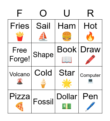 Bingo Block (Sight Words) Bingo Card