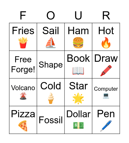 Bingo Block (Sight Words) Bingo Card