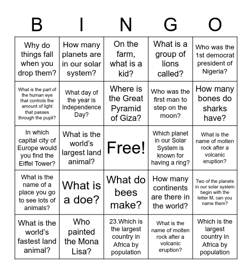 FMDQ-Next Bingo Card