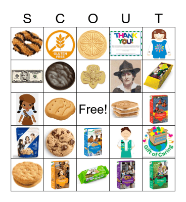 Girl Scout Cookie Bingo Card