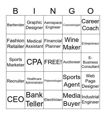 Career Bingo Card