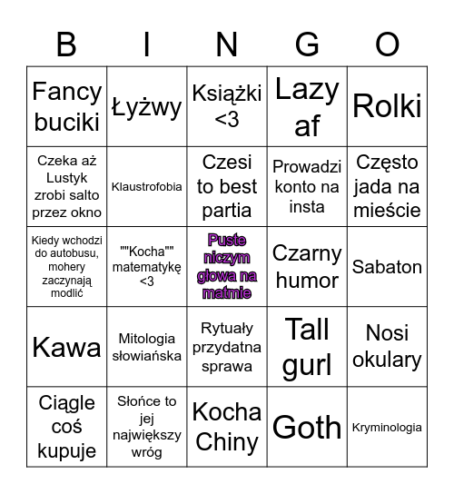 Maria Antonina Austriaczka Bingo Card