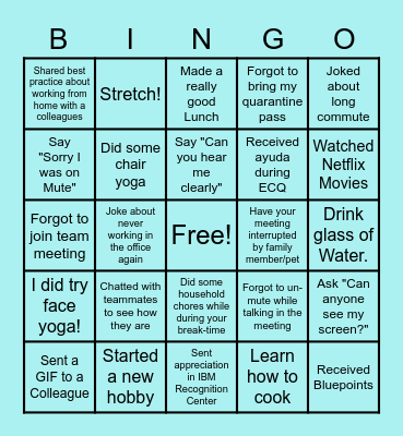 ICE BREAKER Bingo Card