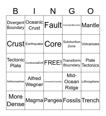 BINGO!!!  Bingo Card