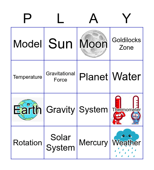 Our Place In Space Bingo Card
