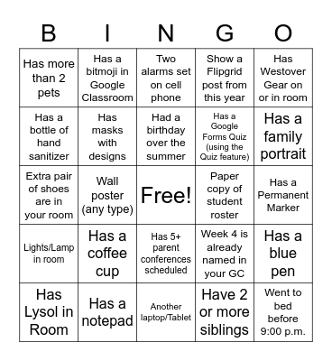 Icebreaker BINGO Card