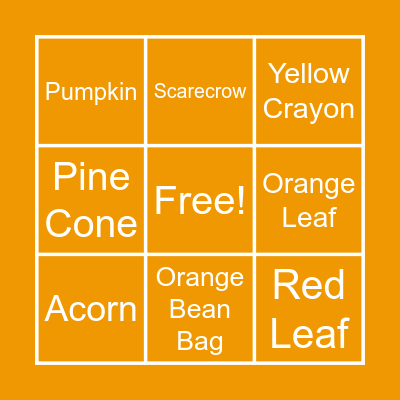Fall BINGO Card