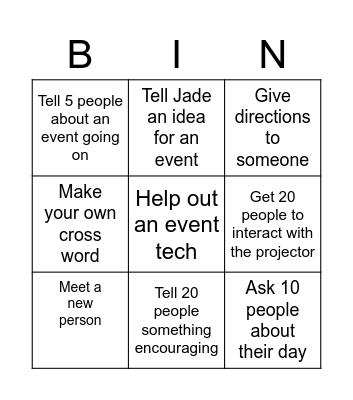 Week 5 BINGO! Bingo Card