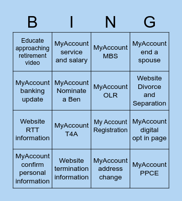 Digital Education Bingo Card