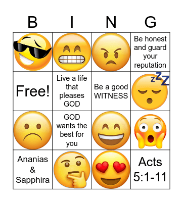Primary BINGO - Being a Good Witness Bingo Card