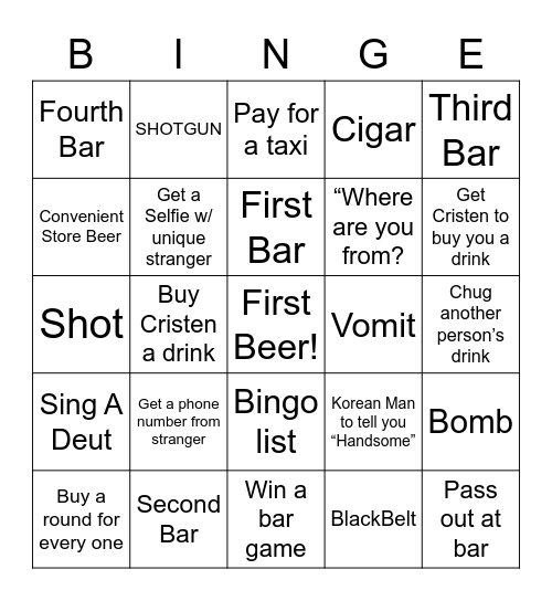 CRIS-CRAWL Bingo Card