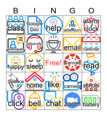 Back-to-School Bingo with Ms. Gunner! Bingo Card