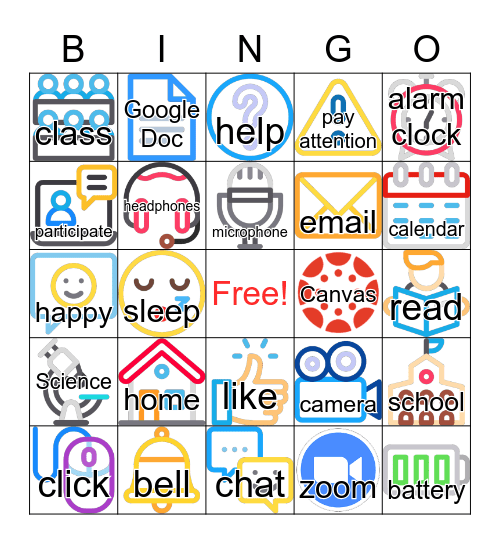 Back-to-School Bingo with Ms. Gunner! Bingo Card