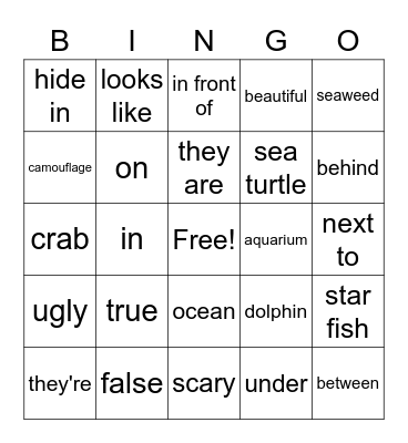 unit 2 Bingo Card