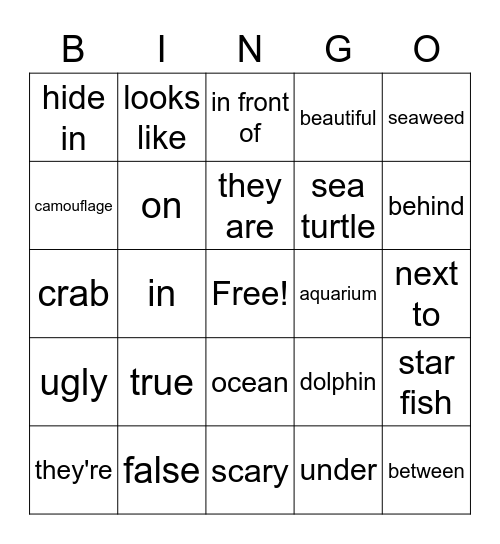 unit 2 Bingo Card