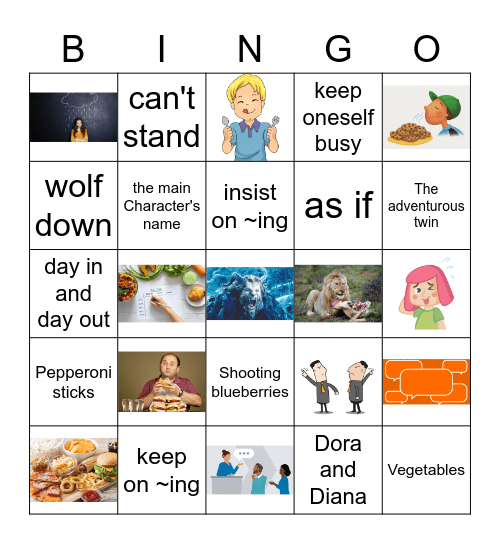 Herbivoracious Part 1 Bingo Card