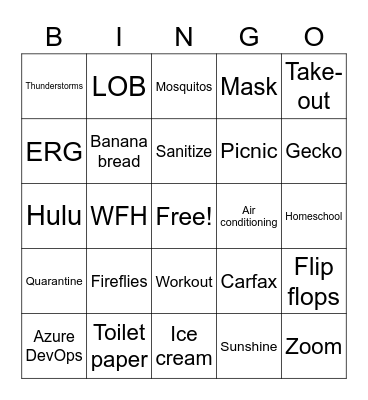 UWS SUMMER BINGO Card