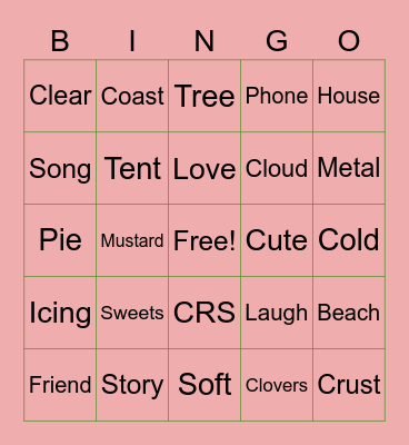 45th Bingo Card