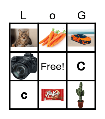 Letter C Bingo Card