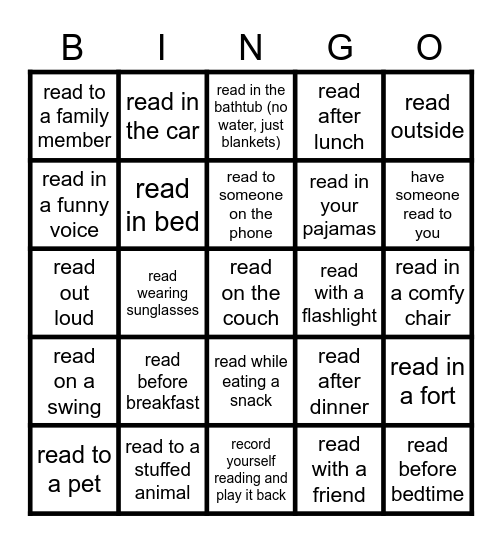 Choose 3 activities each remote learning day to read the book I send home with you. Bingo Card