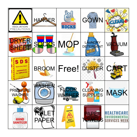 ENVIRONMENTAL SERVICES WEEK Bingo Card